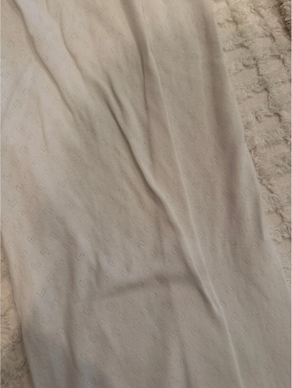 PINK Victoria's Secret White Pointelle Pajama Pants